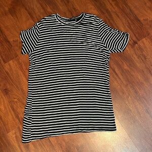 one size black and white striped brandy melville short sleeve T-shirt dress
